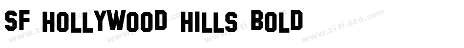 SF Hollywood Hills Bold字体转换